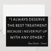 Emma by Jane Austen Quote II Kaart (Voorkant / Achterkant)