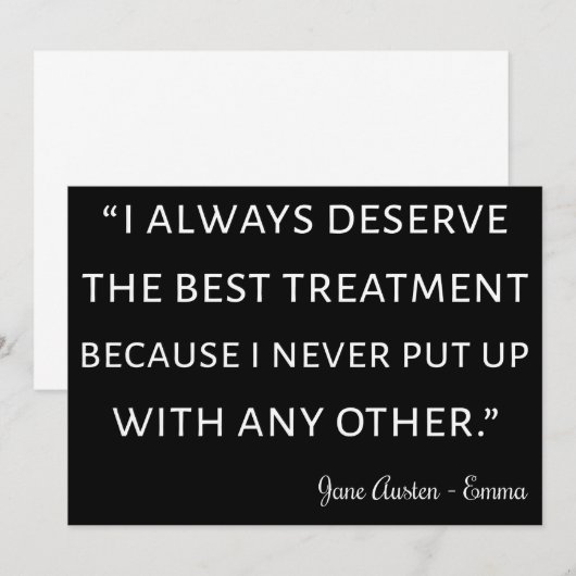 Emma by Jane Austen Quote II Kaart (Voorkant / Achterkant)