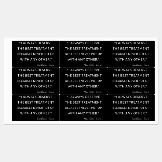 Emma by Jane Austen Quote II Labels (Vel)