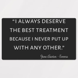 Emma by Jane Austen Quote II Labels