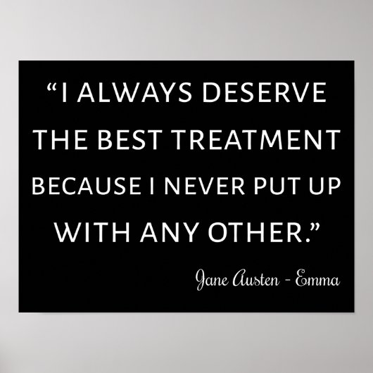 Emma by Jane Austen Quote II Poster (Voorkant)
