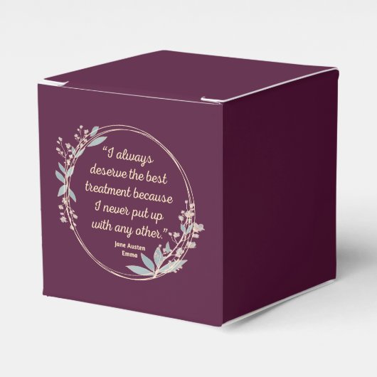 Emma by Jane Austen Quote II - Schuine stijl Bedankdoosjes (Voorkant Zijde)