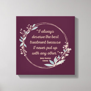 Emma by Jane Austen Quote II - Schuine stijl Canvas Afdruk