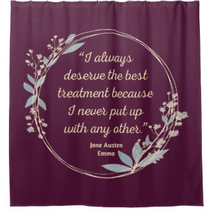 Emma by Jane Austen Quote II - Schuine stijl Douchegordijn