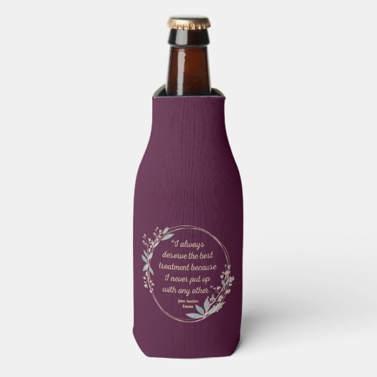 Emma by Jane Austen Quote II - Schuine stijl Flesjeskoeler (Fles Voorkant)
