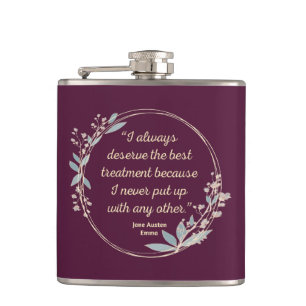 Emma by Jane Austen Quote II - Schuine stijl Heupfles