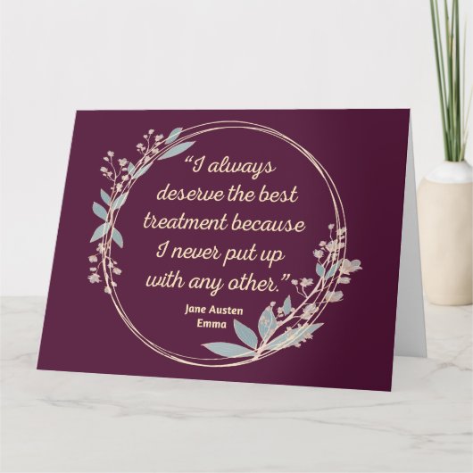 Emma by Jane Austen Quote II - Schuine stijl Kaart (Voorkant)