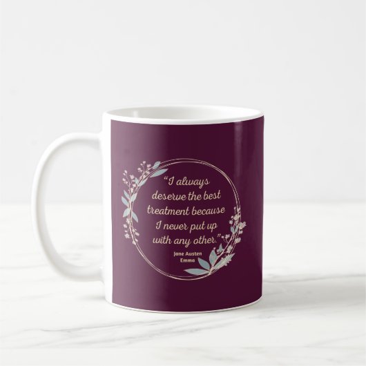Emma by Jane Austen Quote II - Schuine stijl Koffiemok (Links)