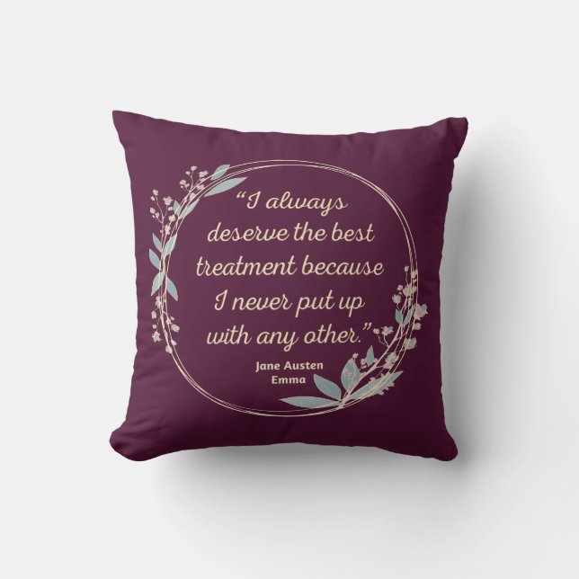 Emma by Jane Austen Quote II - Schuine stijl Kussen (Voorkant)