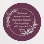Emma by Jane Austen Quote II - Schuine stijl Labels (Design 2)