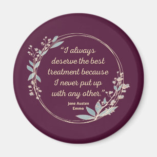 Emma by Jane Austen Quote II - Schuine stijl Magneet