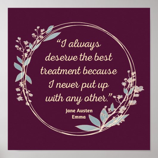 Emma by Jane Austen Quote II - Schuine stijl Poster (Voorkant)