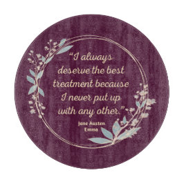 Emma by Jane Austen Quote II - Schuine stijl Snijplank