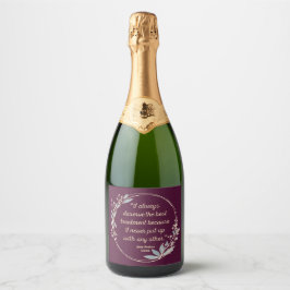 Emma by Jane Austen Quote II - Schuine stijl Sparkling Wijnetiket