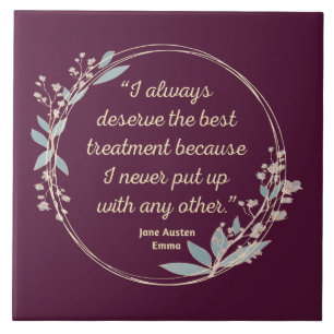 Emma by Jane Austen Quote II - Schuine stijl Tegeltje