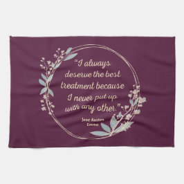 Emma by Jane Austen Quote II - Schuine stijl Theedoek