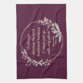 Emma by Jane Austen Quote II - Schuine stijl Theedoek (Verticaal)
