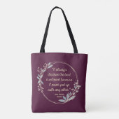 Emma by Jane Austen Quote II - Schuine stijl Tote Bag (Achterkant)