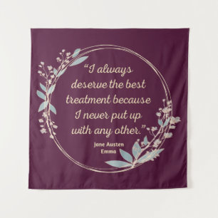 Emma by Jane Austen Quote II - Schuine stijl Wandkleed
