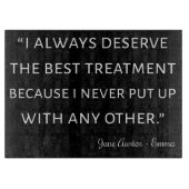 Emma by Jane Austen Quote II Snijplank (Voorkant)