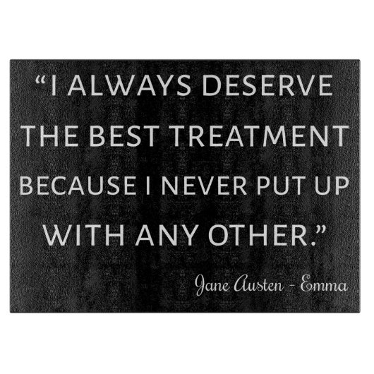 Emma by Jane Austen Quote II Snijplank (Voorkant)