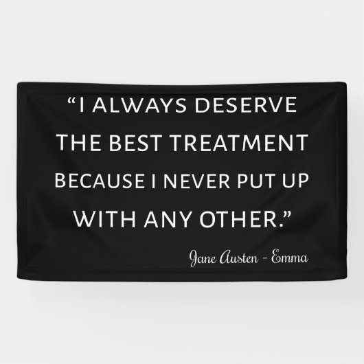 Emma by Jane Austen Quote II Spandoek (Horizontaal)