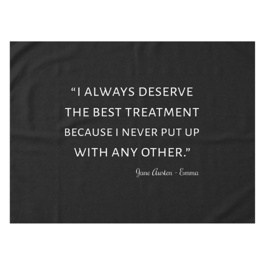 Emma by Jane Austen Quote II Tafelkleed (Voorkant (Horizontaal))