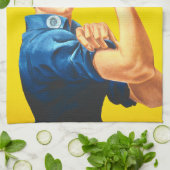 "EMMA Can DRY It" motivatie Rosie the Riveter, Theedoek (Gevouwen)