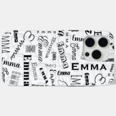 Emma Custom Name Zwart Wit Case-Mate iPhone Case (Achterkant (horizontaal))