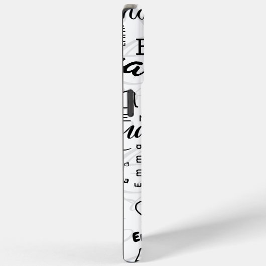 Emma Custom Name Zwart Wit Case-Mate iPhone Case (Achterkant / Rechts)