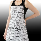 Emma Custom Name Zwart Wit Schort