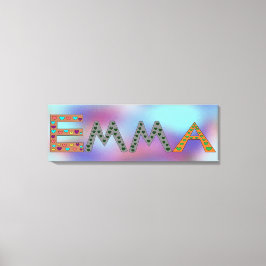 EMMA Cute Girl's Name Abstract Print