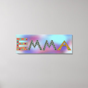 EMMA Cute Girl's Name Abstract Print