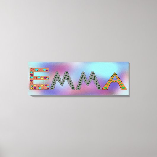 EMMA Cute Girl's Name Abstract Print (Voorkant)