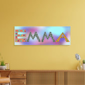 EMMA Cute Girl's Name Abstract Print (Insitu (Woonkamer))