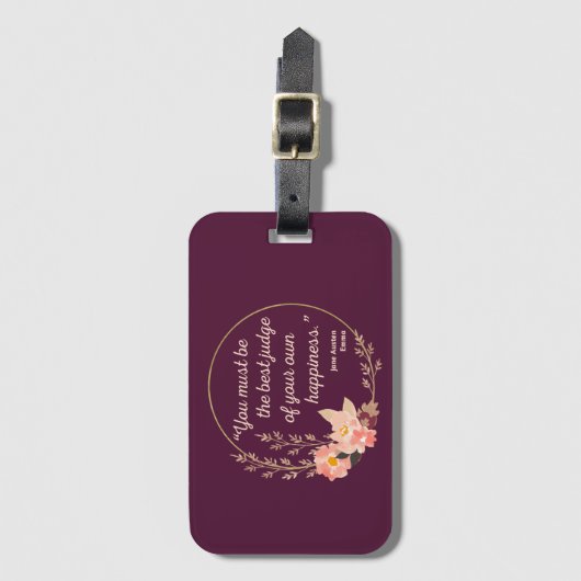 Emma door Jane Austen Quote I - Schuine stijl Bagagelabel (Voorkant (verticaal))