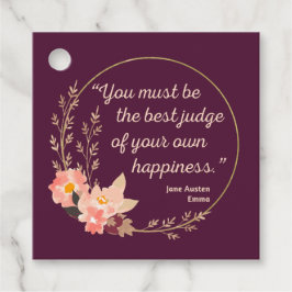 Emma door Jane Austen Quote I - Schuine stijl Bedankjes Labels