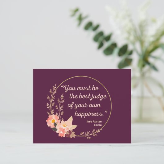 Emma door Jane Austen Quote I - Schuine stijl Briefkaart (Staand voorkant)