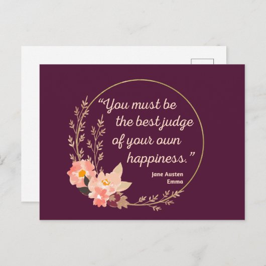 Emma door Jane Austen Quote I - Schuine stijl Briefkaart (Voorkant / Achterkant)