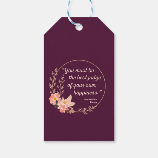 Emma door Jane Austen Quote I - Schuine stijl Cadeaulabel (Voorkant)
