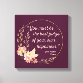 Emma door Jane Austen Quote I - Schuine stijl Canvas Afdruk