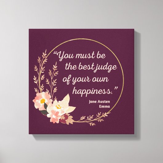 Emma door Jane Austen Quote I - Schuine stijl Canvas Afdruk (Voorkant)