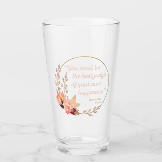 Emma door Jane Austen Quote I - Schuine stijl Glas (Voorkant)