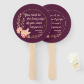 Emma door Jane Austen Quote I - Schuine stijl Handwaaier (Voorkant en achterkant)