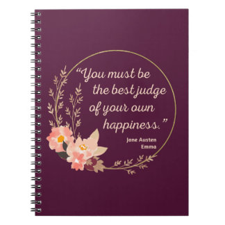 Emma door Jane Austen Quote I - Schuine stijl Notitieboek