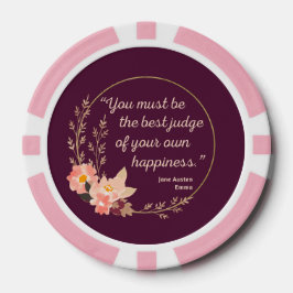 Emma door Jane Austen Quote I - Schuine stijl Poker Chips