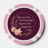 Emma door Jane Austen Quote I - Schuine stijl Poker Chips (Achterkant)