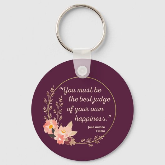 Emma door Jane Austen Quote I - Schuine stijl Sleutelhanger (Voorkant)