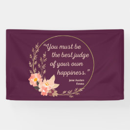Emma door Jane Austen Quote I - Schuine stijl Spandoek