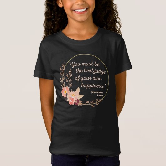 Emma door Jane Austen Quote I - Schuine stijl T-shirt (Voorkant)